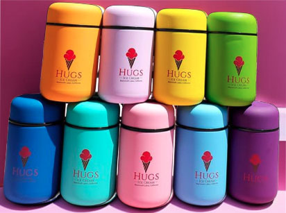 Hugs Ice Cream growlers
